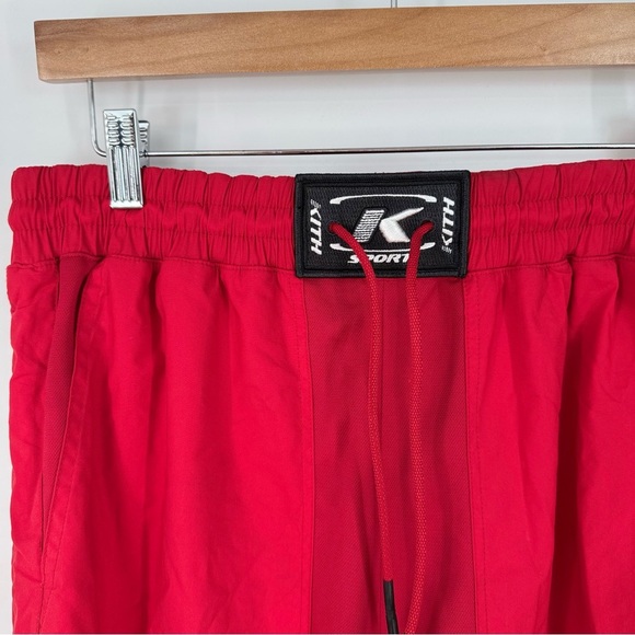 Kith Sport Joggers Cherry Red Cinch Designer Pants - Picture 2 of 5